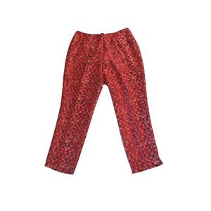 Sigrid Olsen Silk Trousers Colorful Classic Style size 14